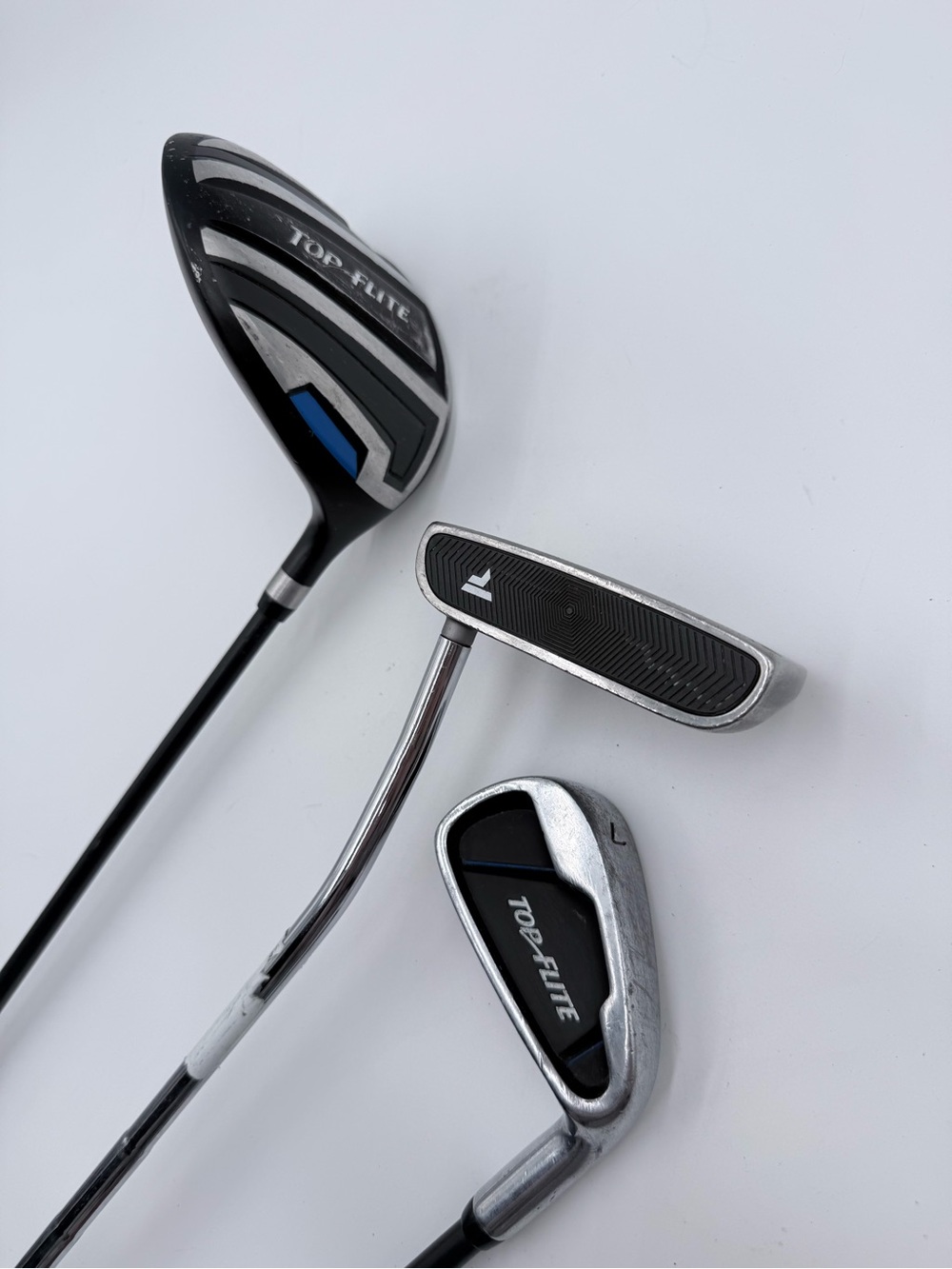 Top Flite Blue Gamer Junior 3pc Golf Club Set Driver, 7 Iron, Putter Right Hand